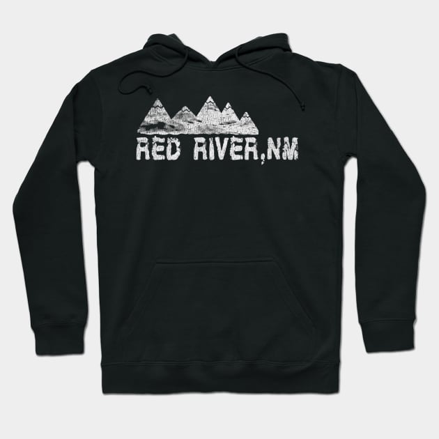 Grunge Red River Ski Town Hoodie by SnugFarm